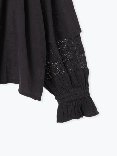 Samansa Mos2「オーバーレース襟ブラウス」|シャツ・ブラウス|