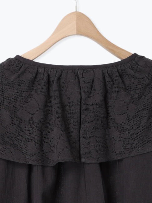 Samansa Mos2「オーバーレース襟ブラウス」|シャツ・ブラウス|