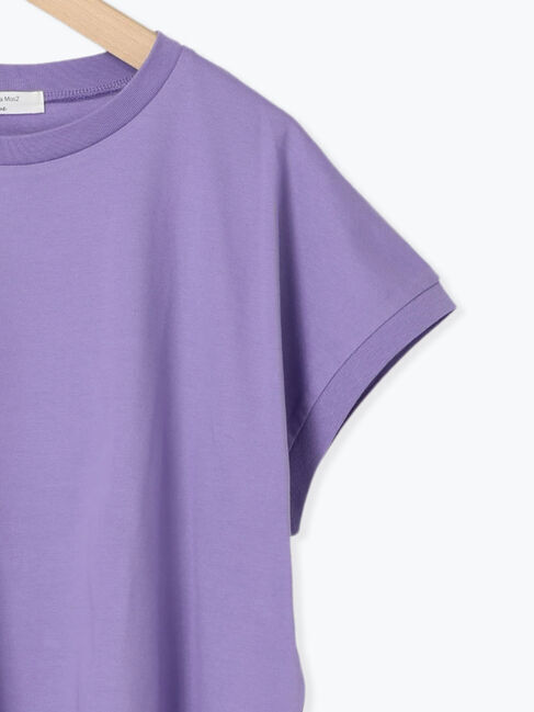 Samansa Mos2 blue「【USAコットン】アソートフレンチスリーブT」|Tシャツ・カットソー|