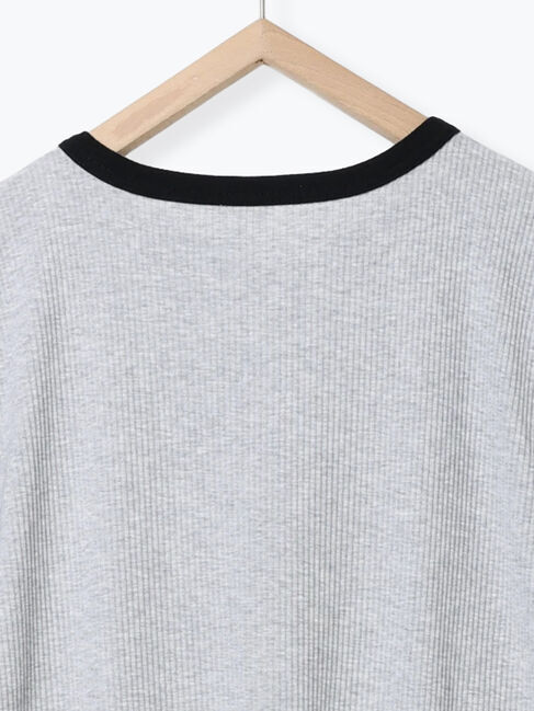 Samansa Mos2 blue「◎ヘンリーネックテレコワンピース」|ワンピース|