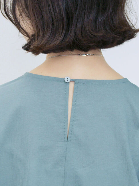 Samansa Mos2 blue「タックブラウス」|シャツ・ブラウス|