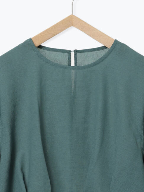 Samansa Mos2 blue「タックブラウス」|シャツ・ブラウス|