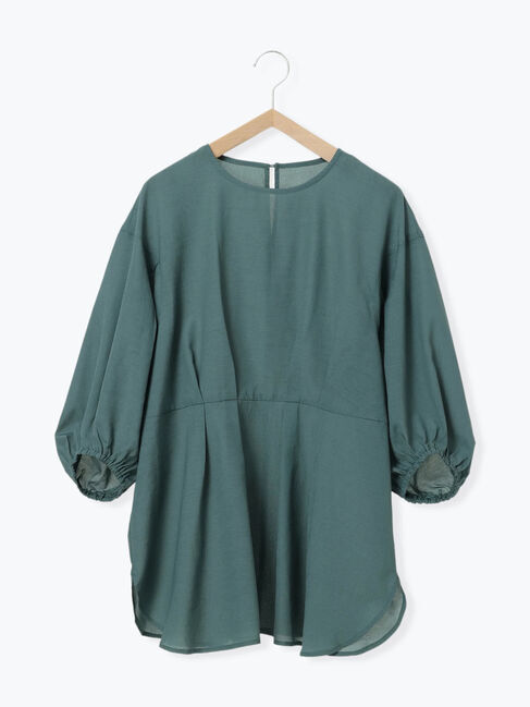 Samansa Mos2 blue「タックブラウス」|シャツ・ブラウス|