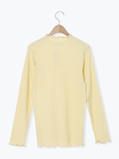 Samansa Mos2「配色メローカットリブフリルスタンドネックインナー」|Tシャツ・カットソー|