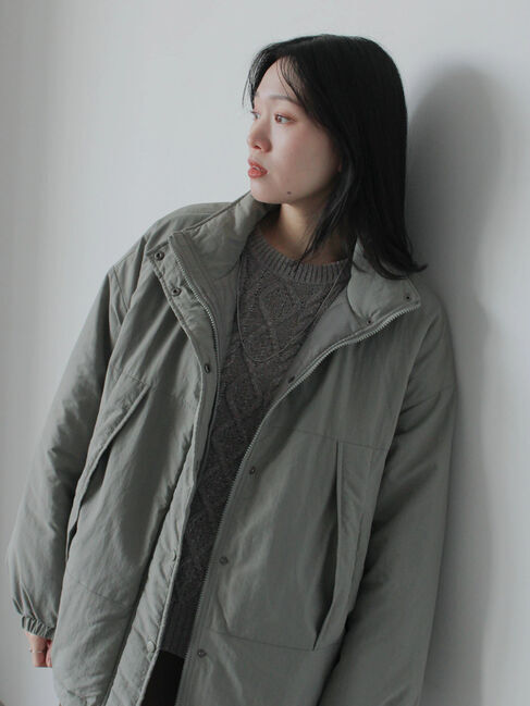 Samansa Mos2 blue「中綿モンスターコート」|その他|