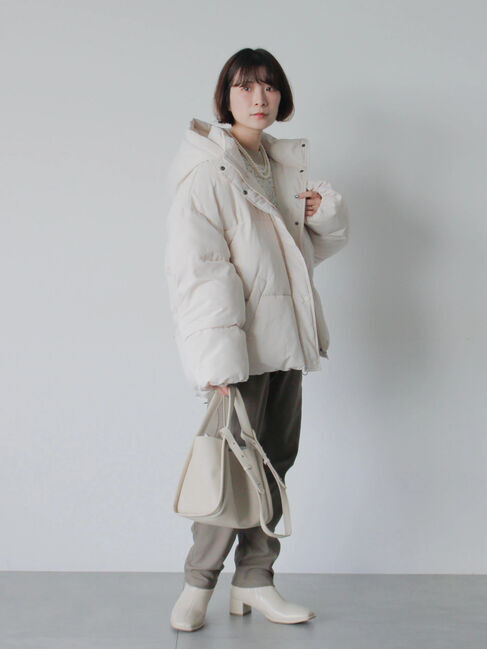 Samansa Mos2 blue「裾ラウンド中綿ブルゾン」|ブルゾン・スタジャン|