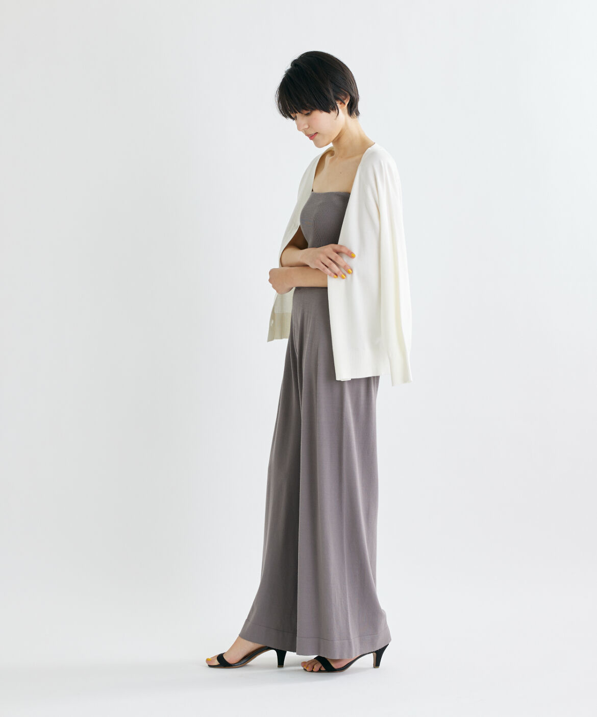 INED「《INED CLARO》ヴィスコースエステルカーディガン」|カーディガン|