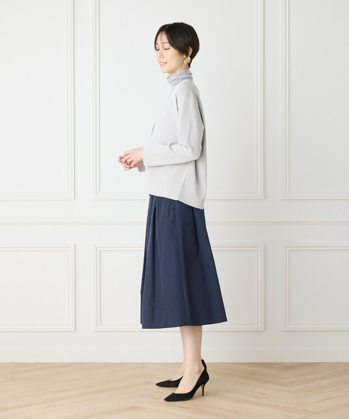 7-IDconcept.「《大きいサイズ》Vネックカーディガン」|カーディガン|