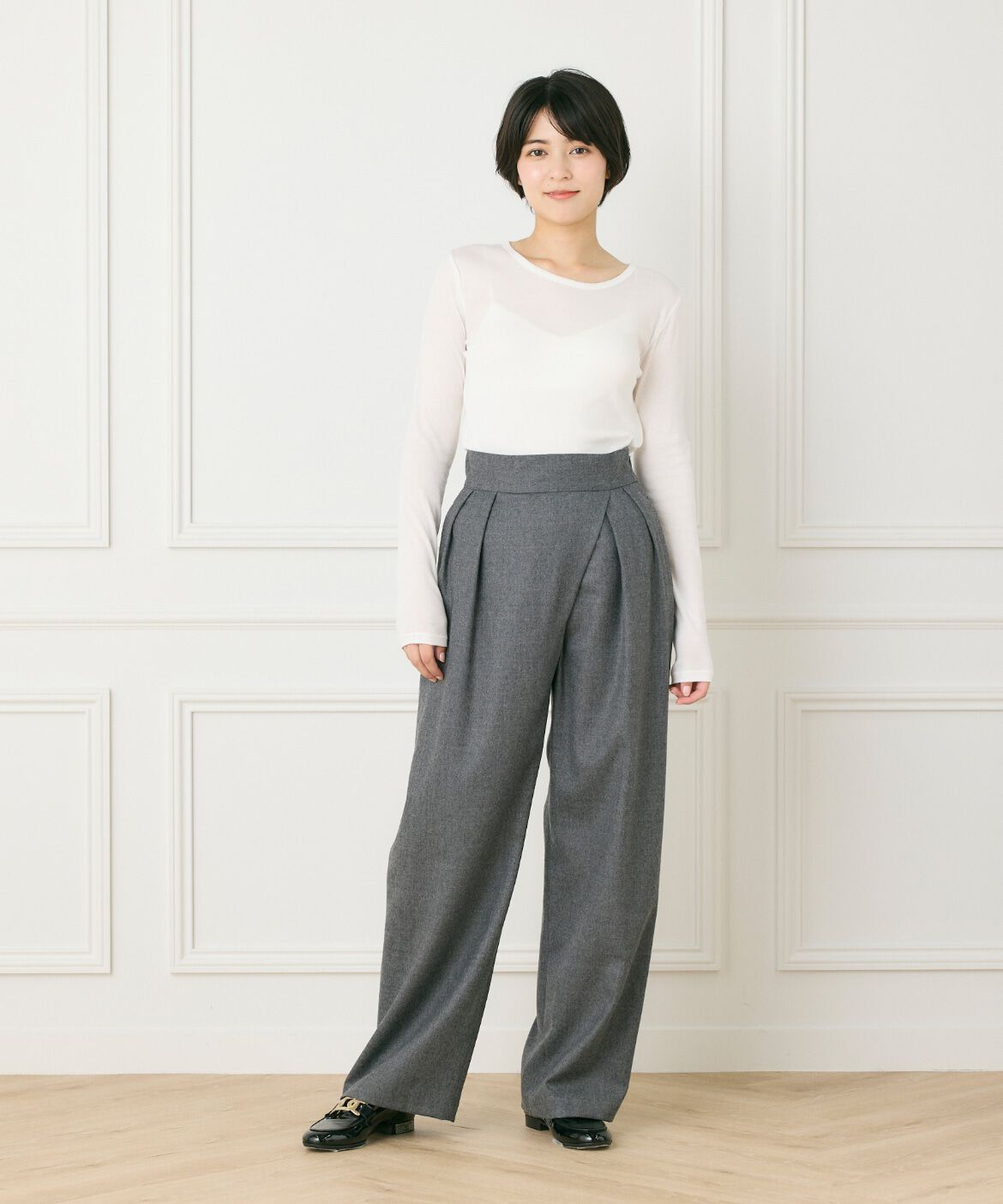 INED「クルーネックロングスリーブトップス」|Tシャツ・カットソー|