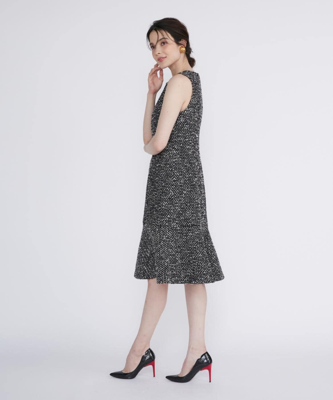 Maglie le cassetto「《M Maglie le cassetto》スパンコールツイードワンピース」|ワンピース|