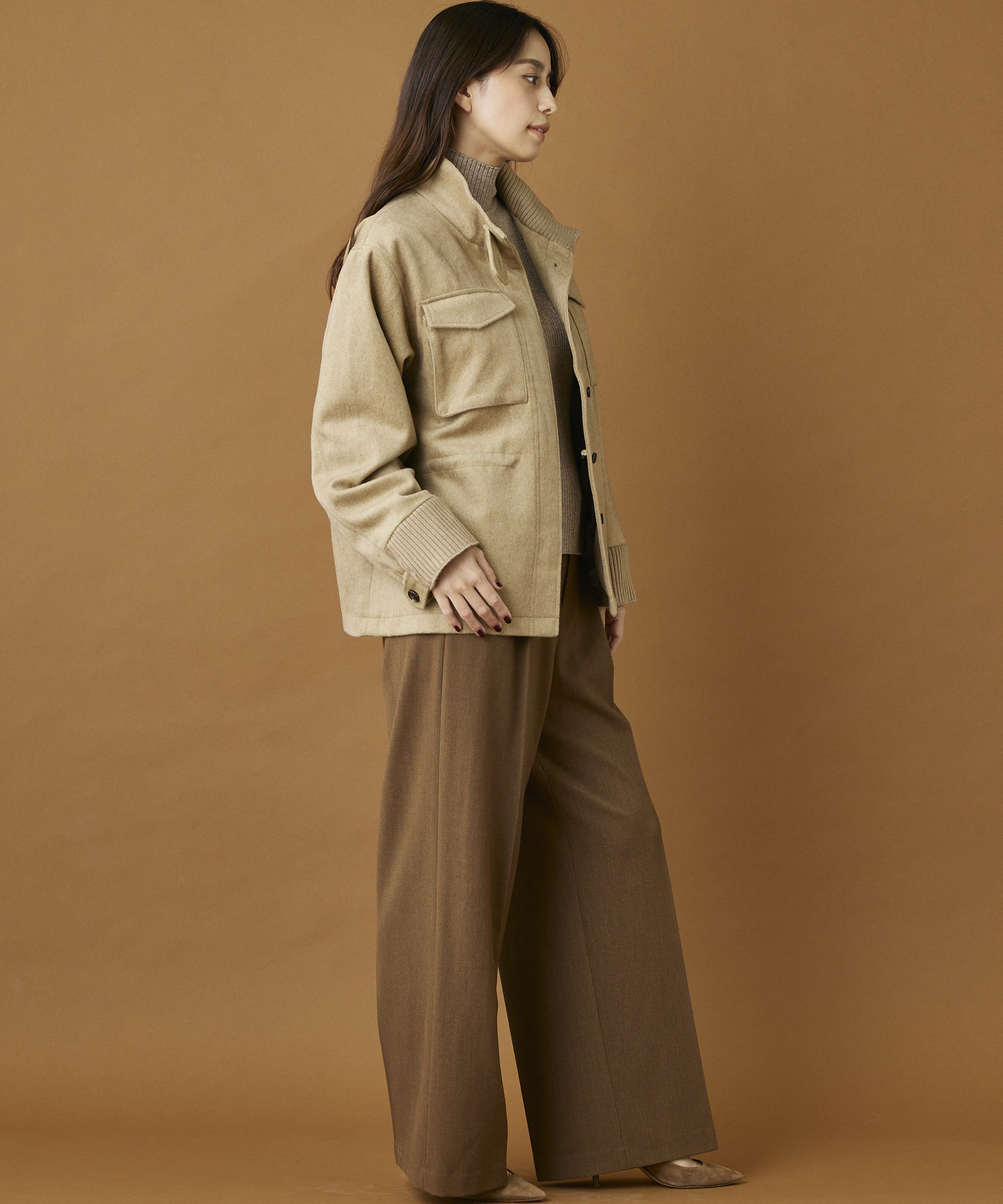 INED「《INED CLARO》ウールブレンドミリタリーブルゾン」|その他|