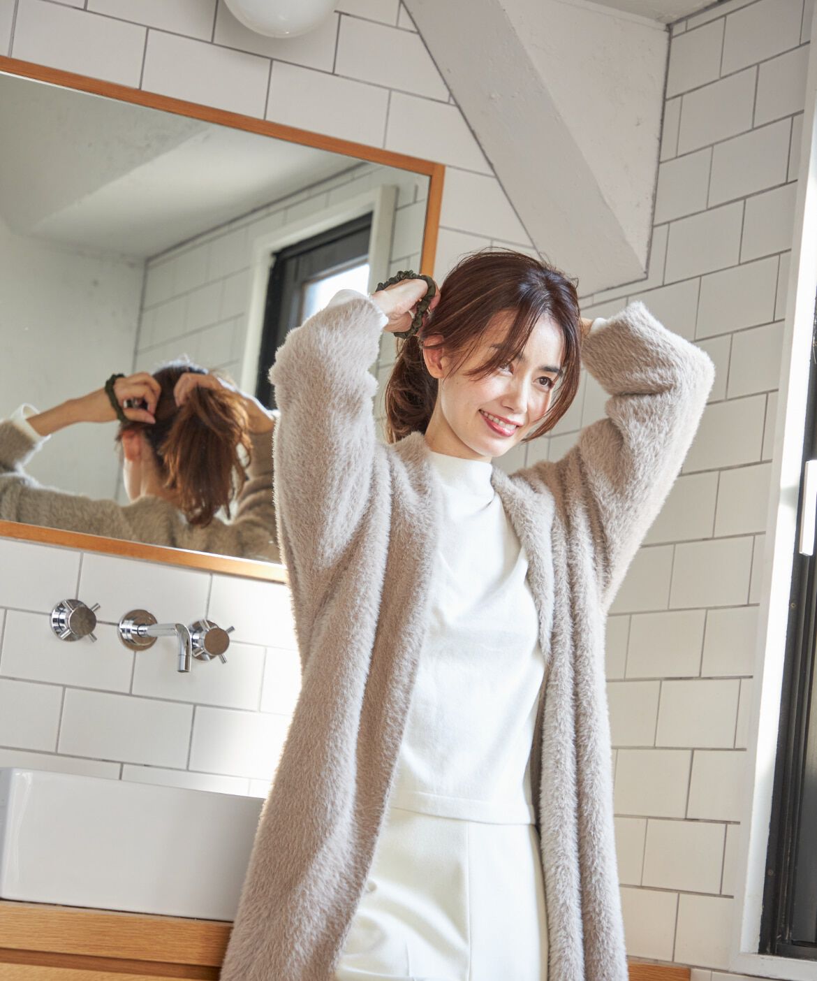 INED「モックネックプルオーバーニット」|ニット・セーター|