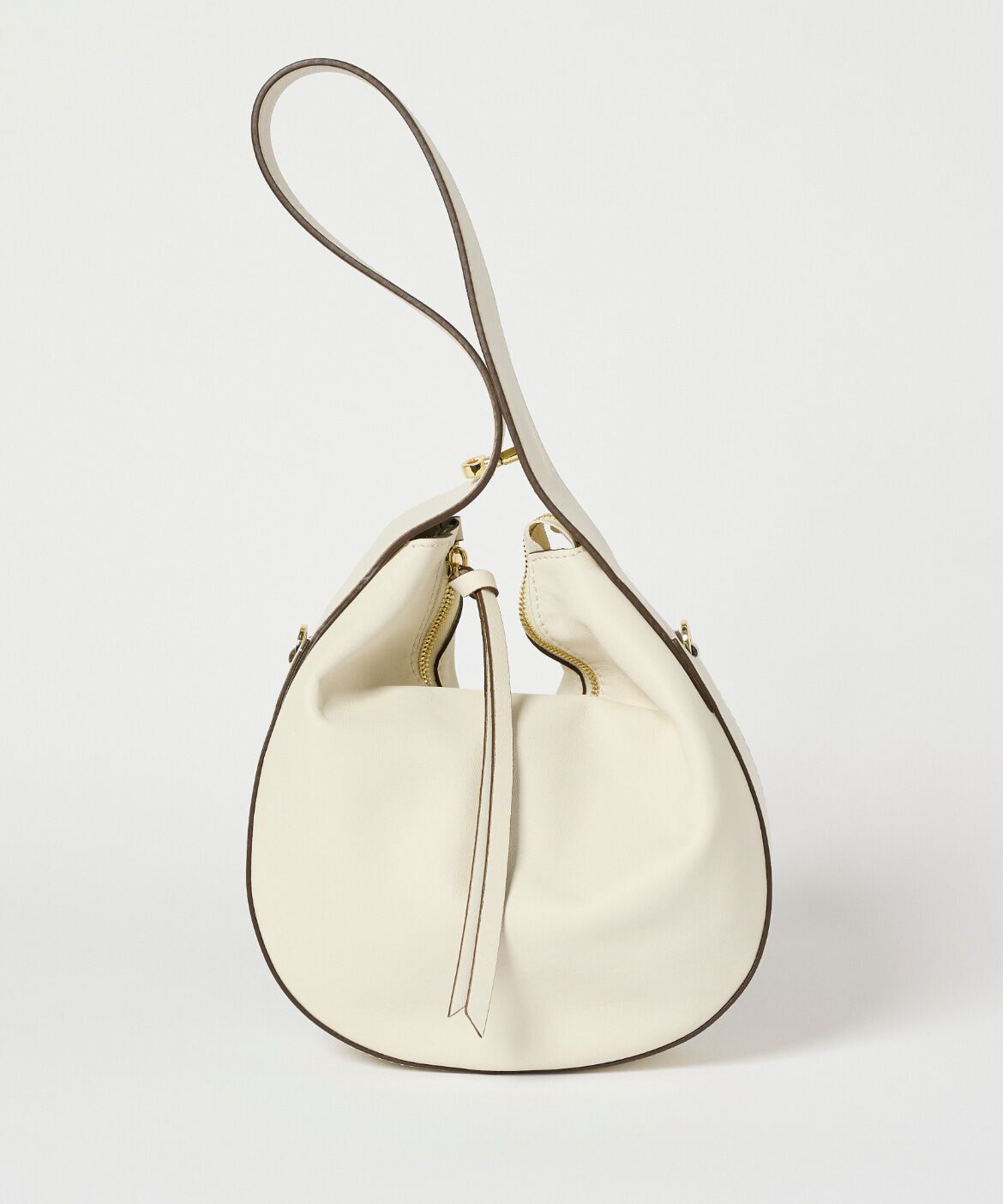 INED「《SUPERIOR CLOSET》ソフトレザーラウンドバッグ small《LORISTELLA》」|ショルダー・メッセンジャー|オフホワイト1