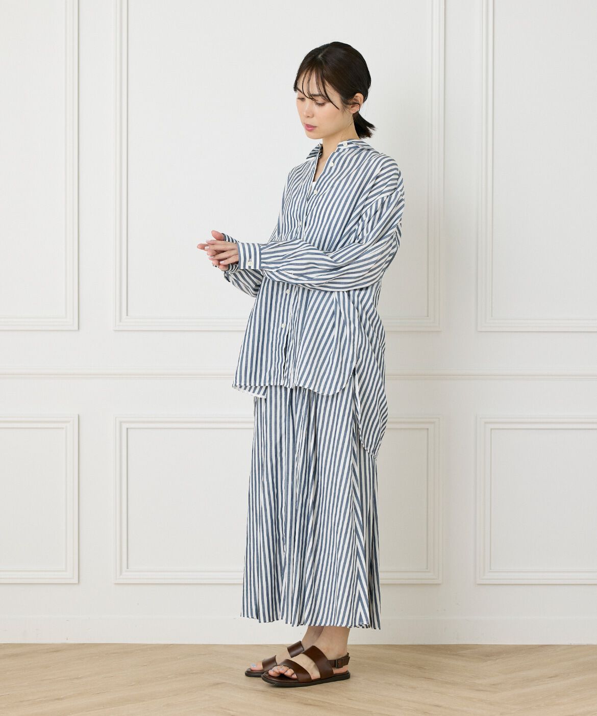 I.T.'S international「ストライプオーバーサイズシャツ」|シャツ・ブラウス|