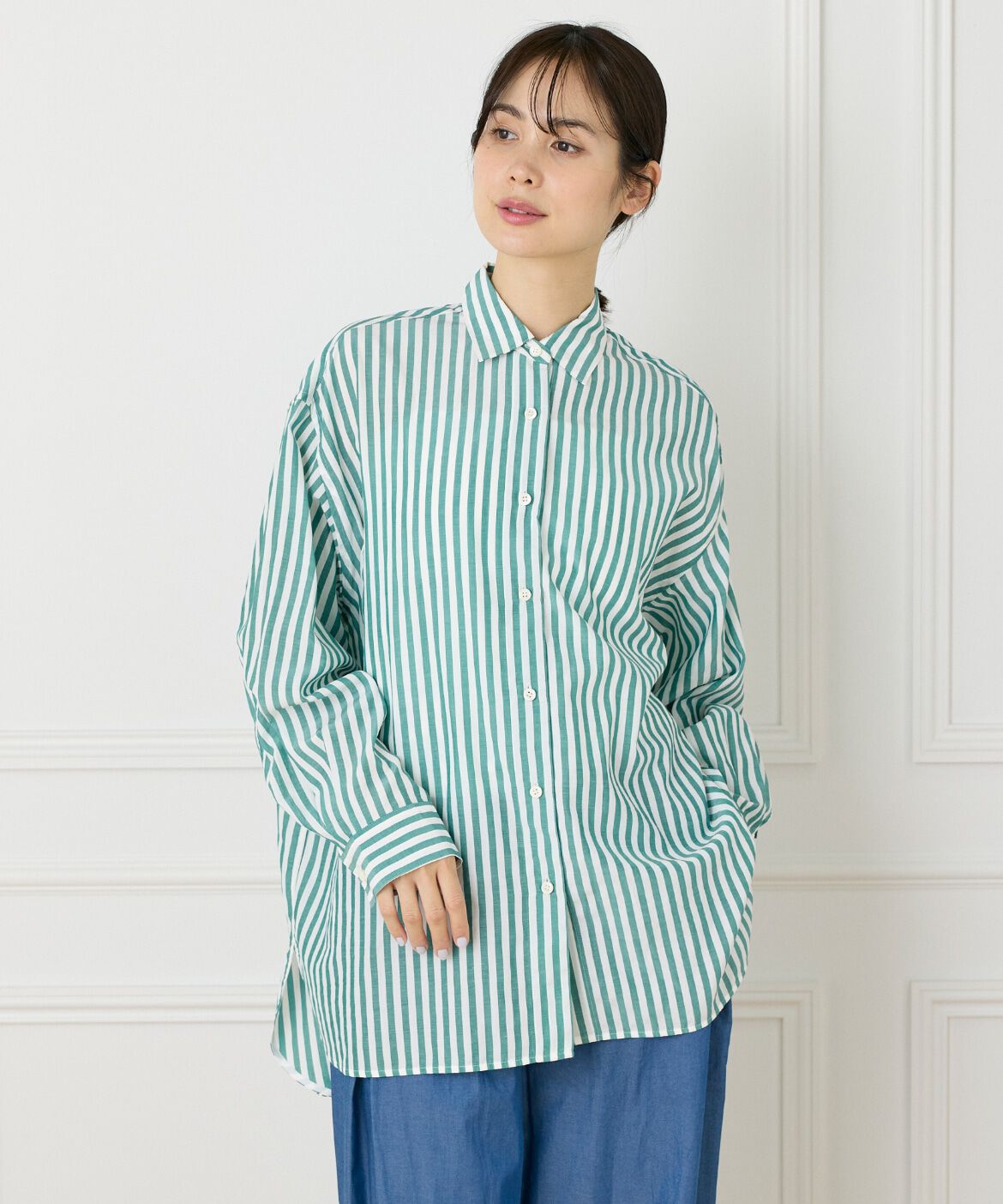 I.T.'S international「ストライプオーバーサイズシャツ」|シャツ・ブラウス|