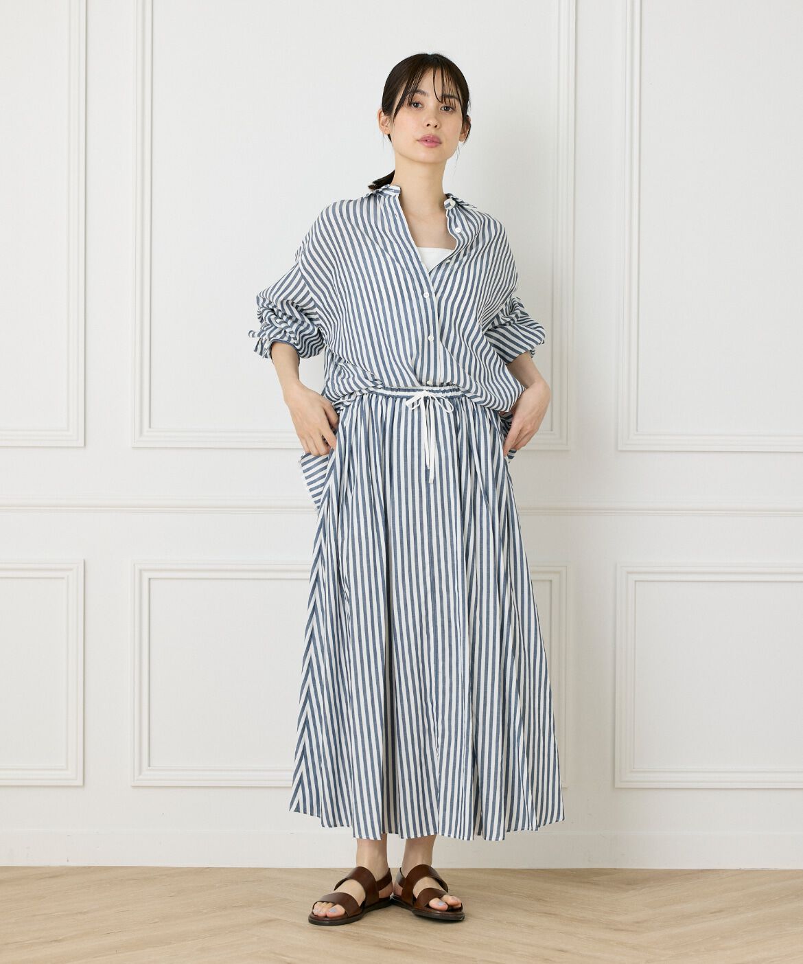 I.T.'S international「ストライプオーバーサイズシャツ」|シャツ・ブラウス|