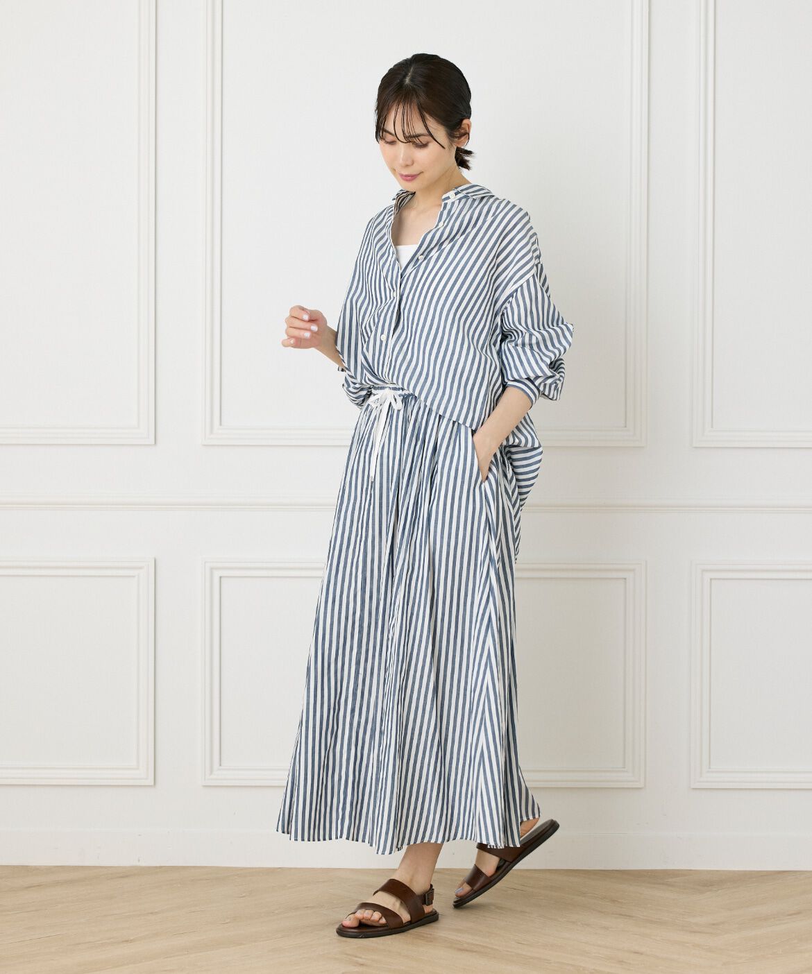 I.T.'S international「ストライプオーバーサイズシャツ」|シャツ・ブラウス|