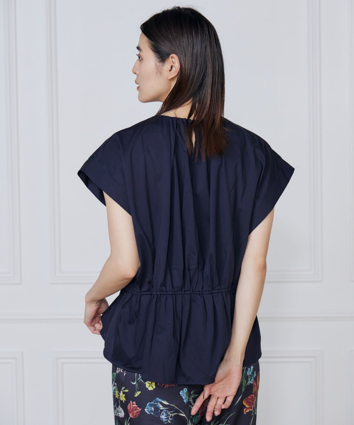 7-IDconcept.「《大きいサイズ》シャーリングカットブラウス」|Tシャツ・カットソー|