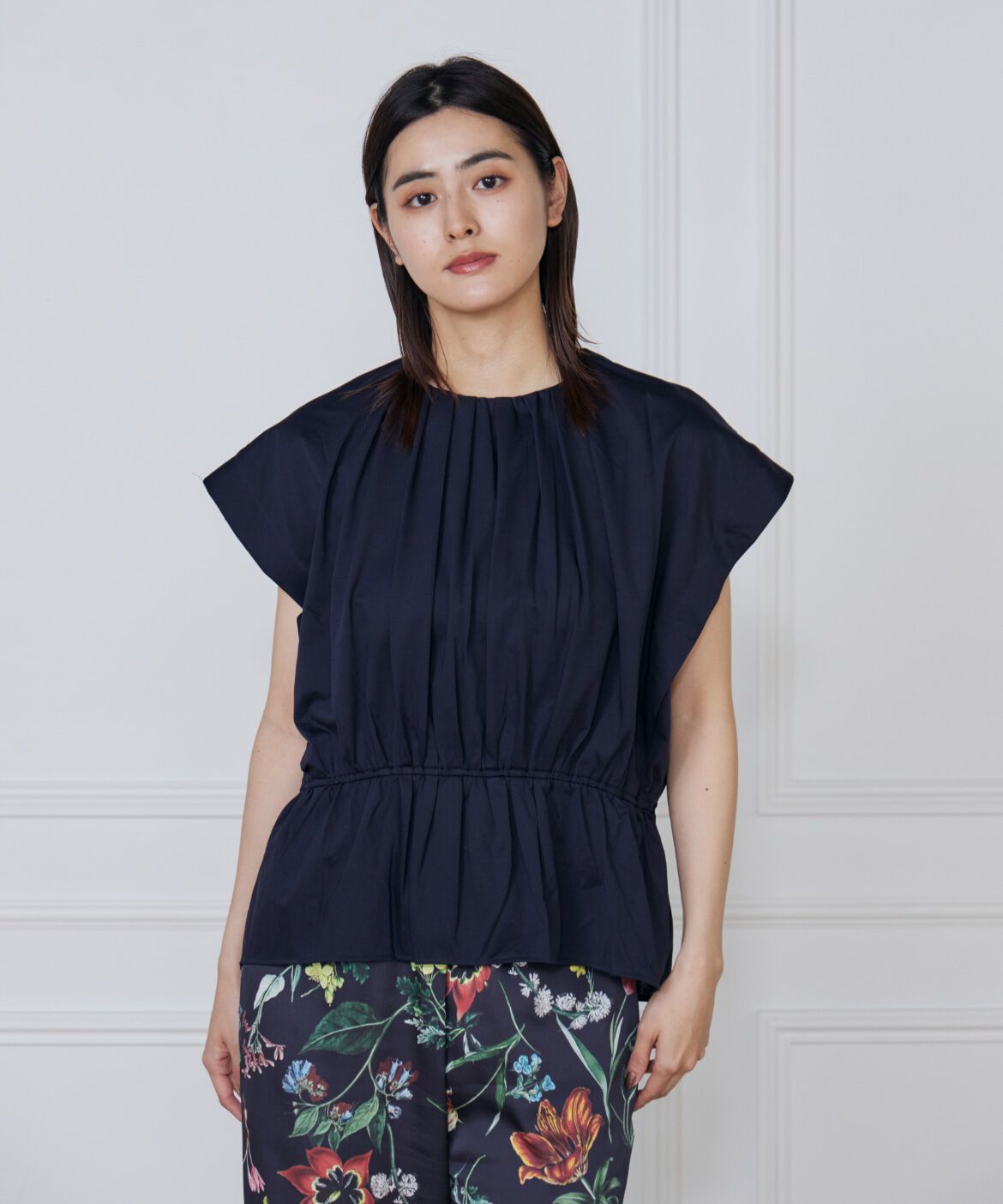 7-IDconcept.「《大きいサイズ》シャーリングカットブラウス」|Tシャツ・カットソー|