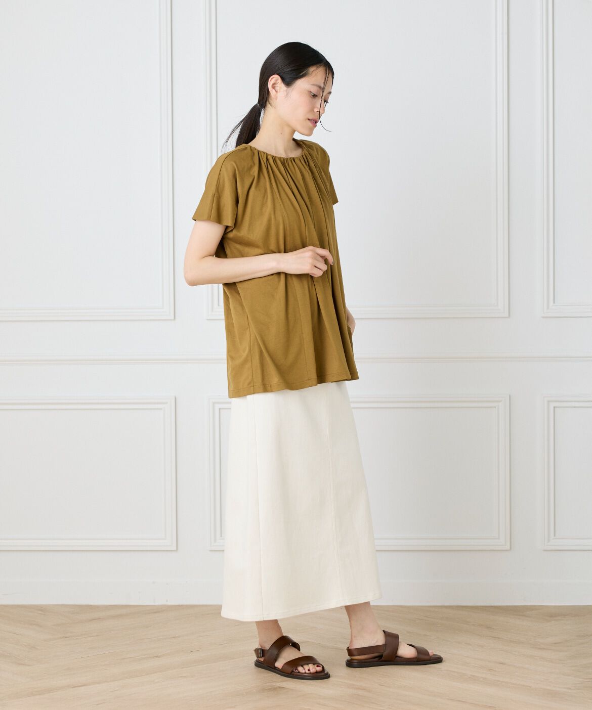 I.T.'S international「ギャザーネックフレンチプルオーバー」|Tシャツ・カットソー|