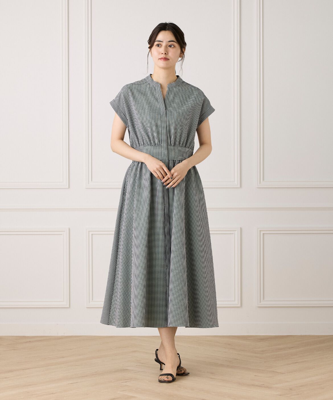 INED「ウエストギャザーワンピース」|ワンピース|