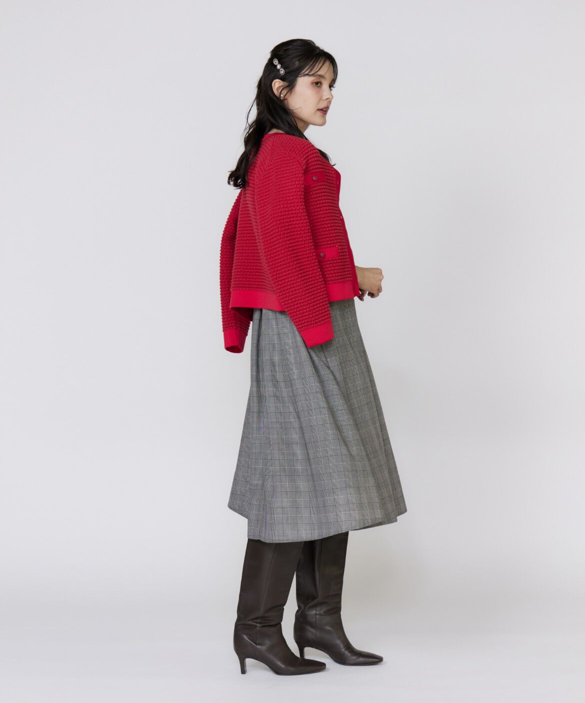 Maglie le cassetto「《大きいサイズ》グレンチェックワンピース」|その他|