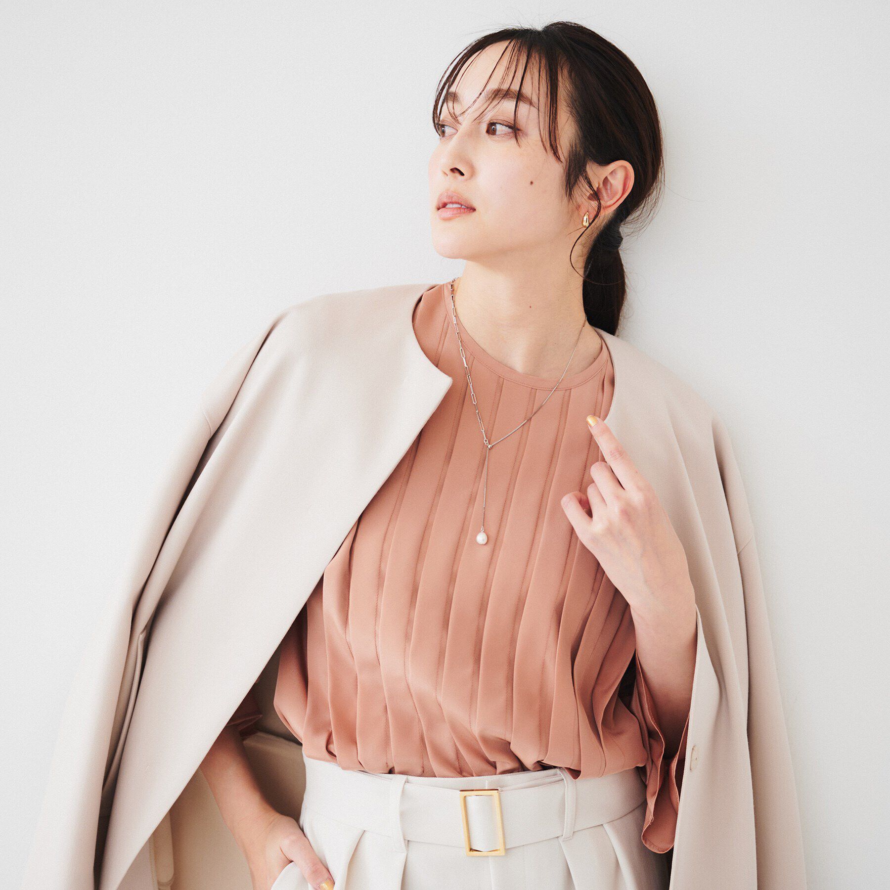 UNTITLED「淡水パールトップYネックレス」|ネックレス|