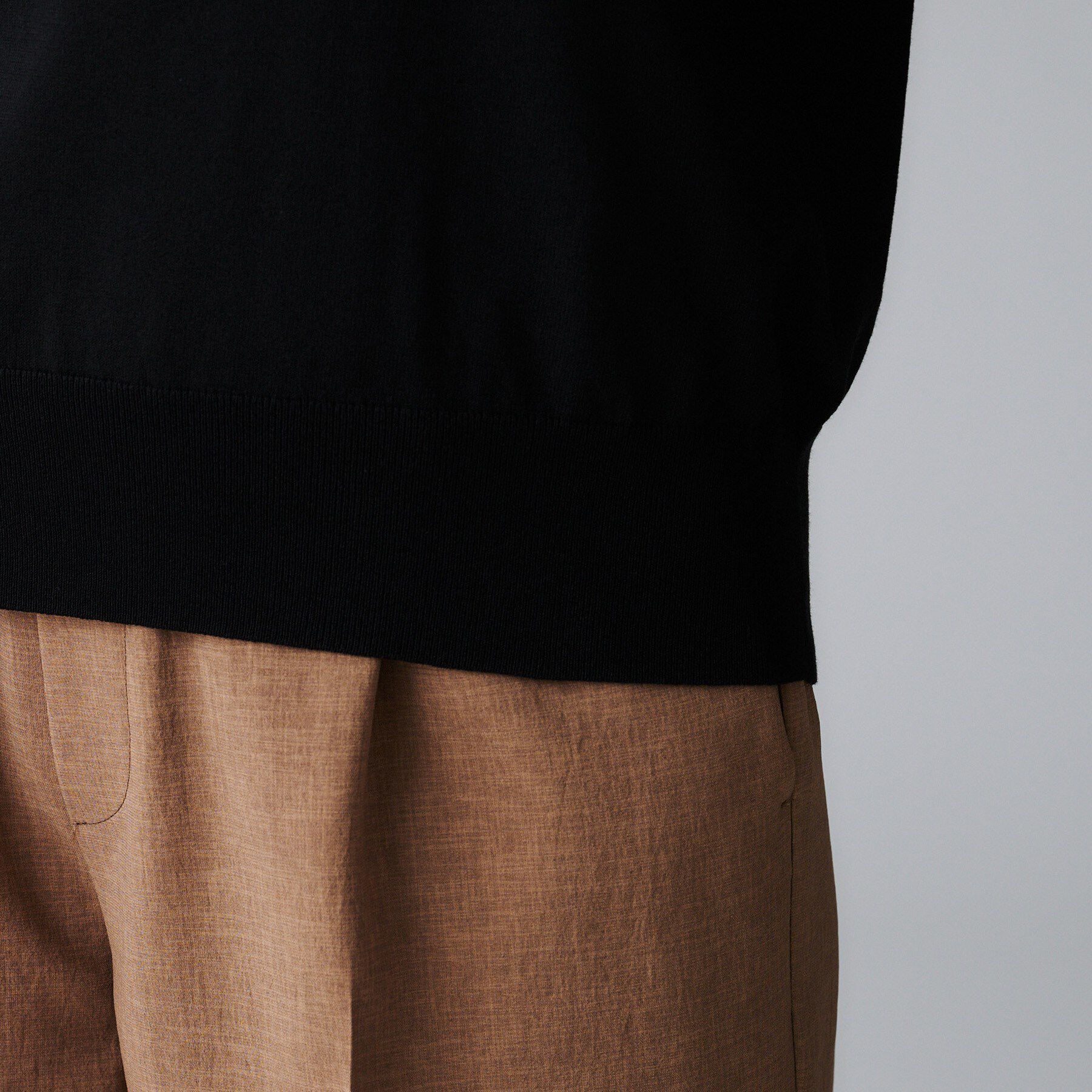 UNTITLED「【秋のトレンド/きれいめ】5分袖ポロニット」|ニット・セーター|