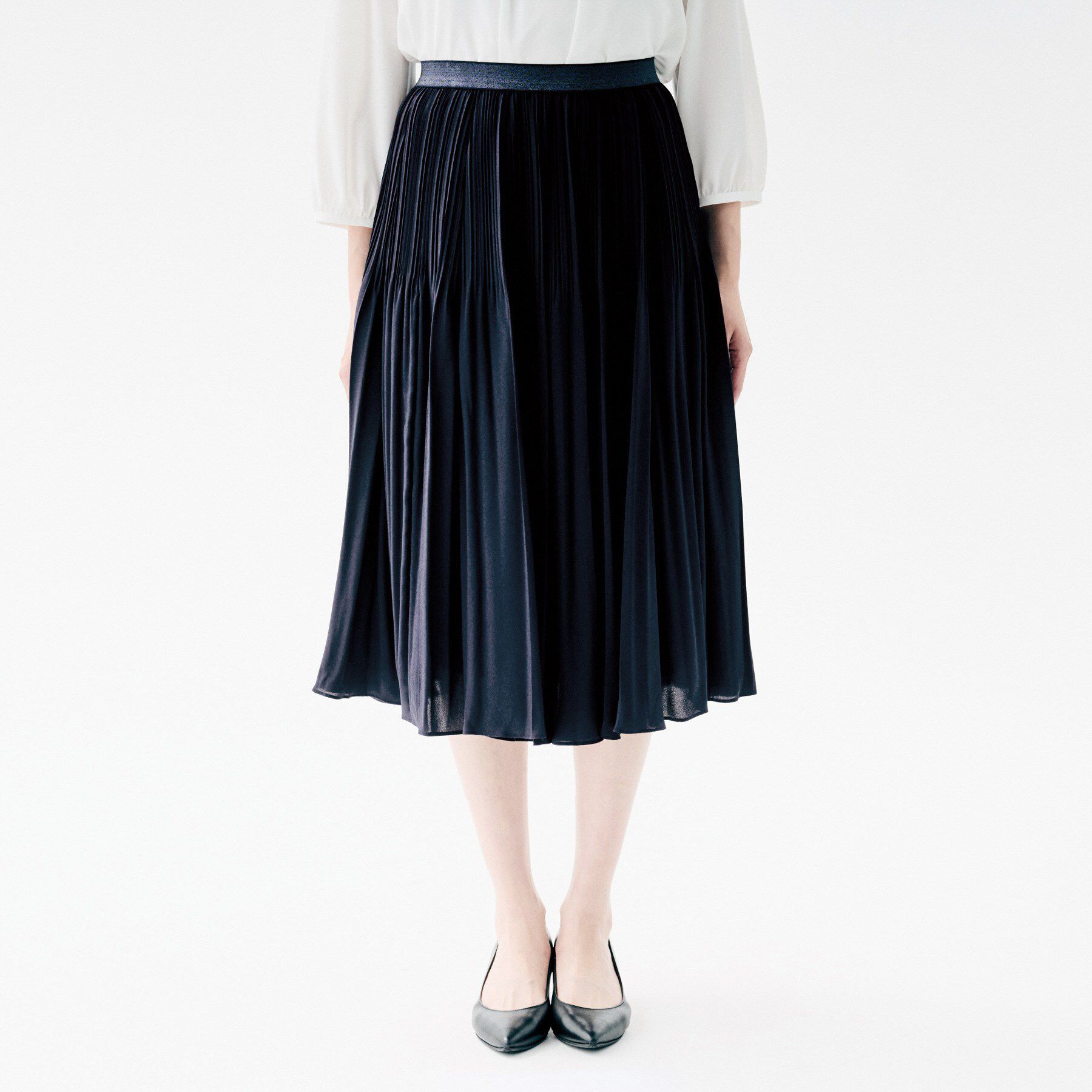 UNTITLED「デシン プリーツスカート」|スカート|