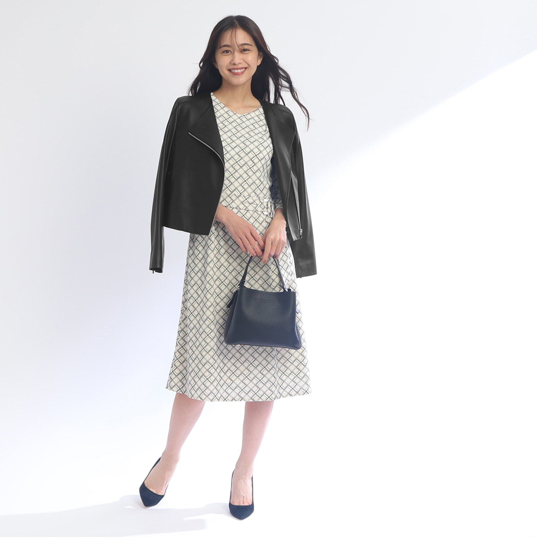 COUP DE CHANCE「【羊革】女性らしい雰囲気にこだわったレザーブルゾン」|ライダースジャケット|