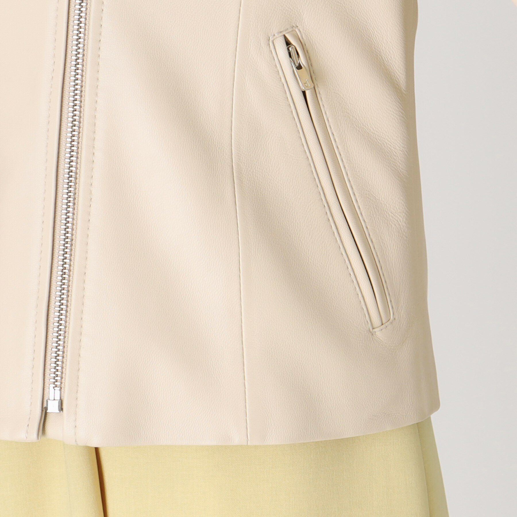 COUP DE CHANCE「【羊革】女性らしい雰囲気にこだわったレザーブルゾン」|ライダースジャケット|