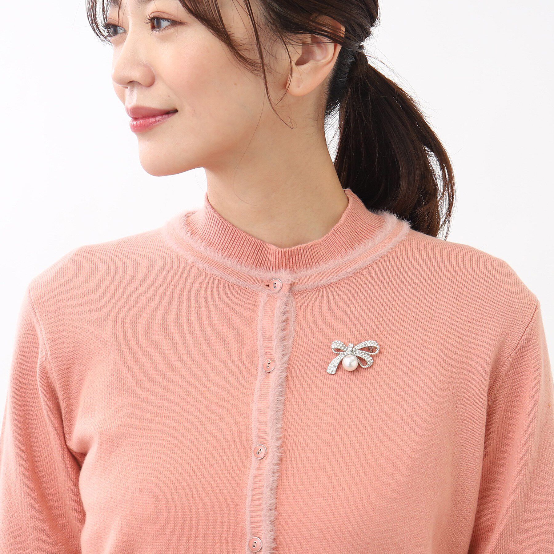 Reflect「【人気急上昇！/WEB限定カラーあり／洗える】ブローチ付きアンサンブルニット」|その他|