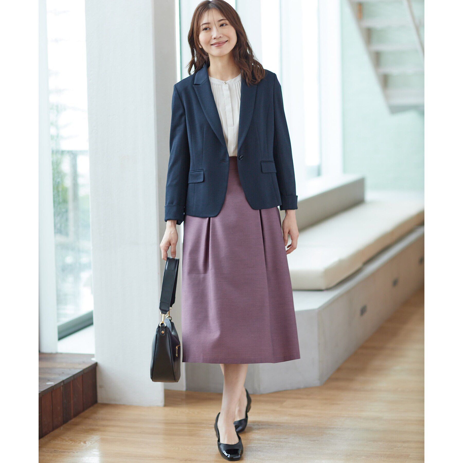 Reflect「【接触冷感／洗える】ピンタックシアーブラウス」|シャツ・ブラウス|