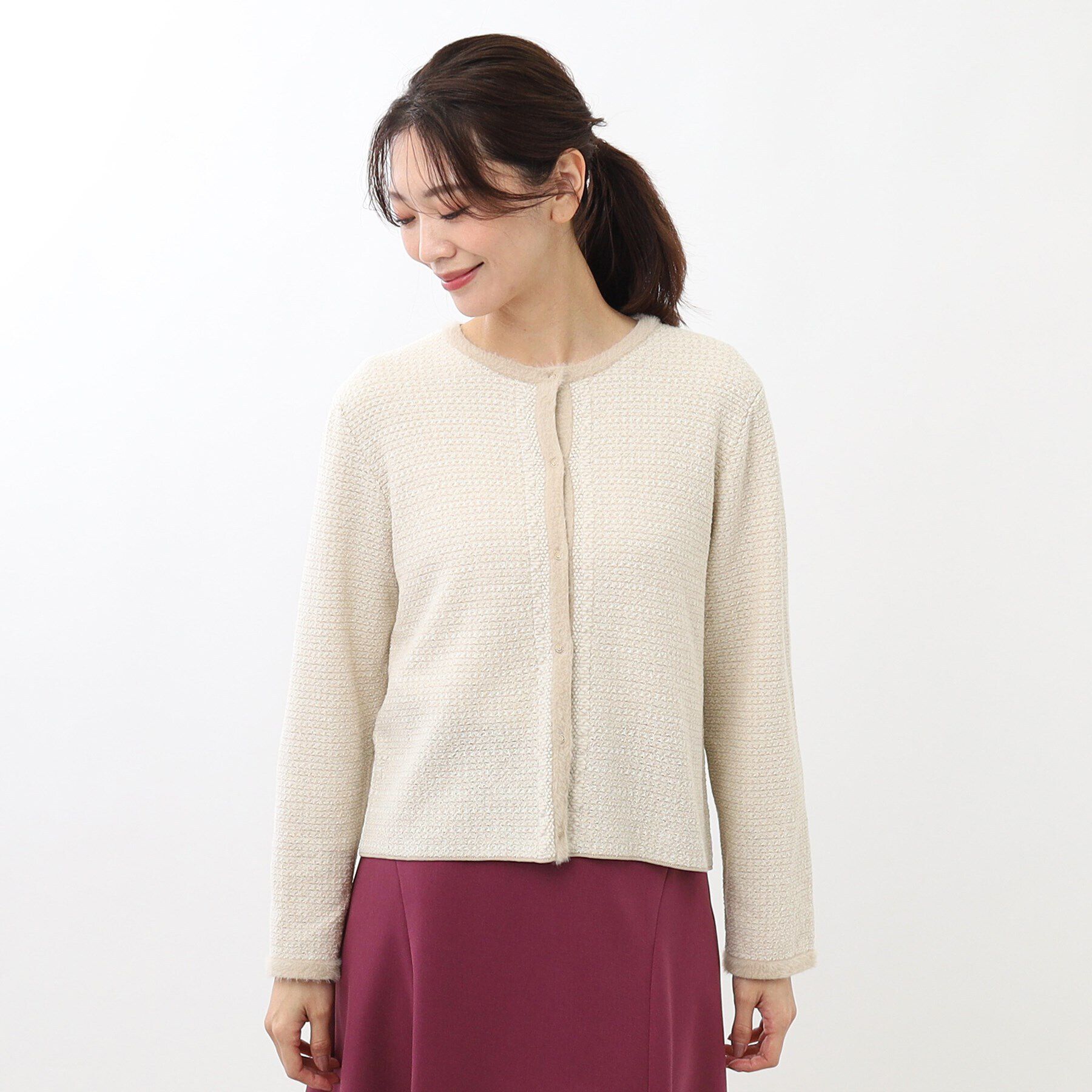 Reflect「ツイード風カーディガンジャケット」|カーディガン|