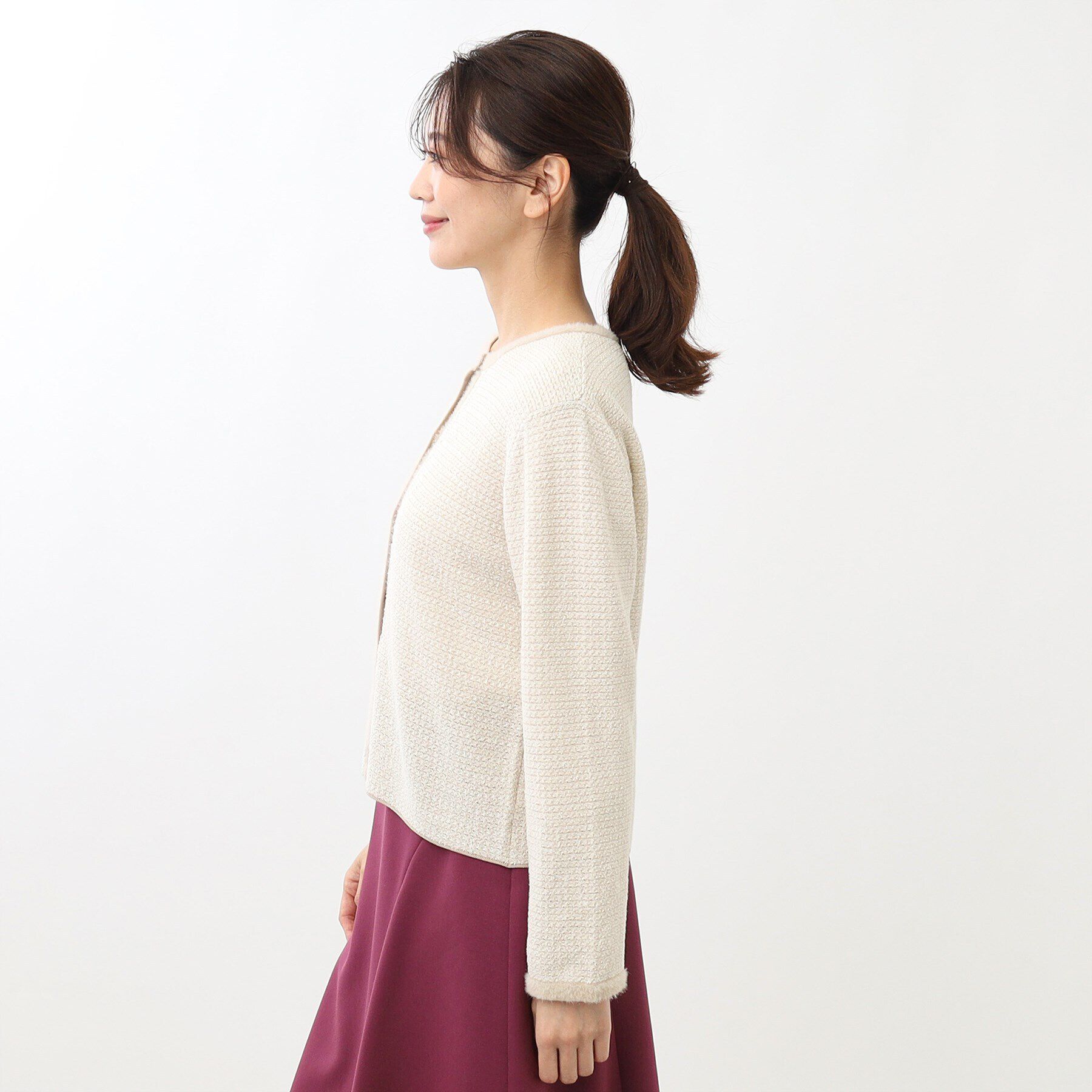 Reflect「ツイード風カーディガンジャケット」|カーディガン|