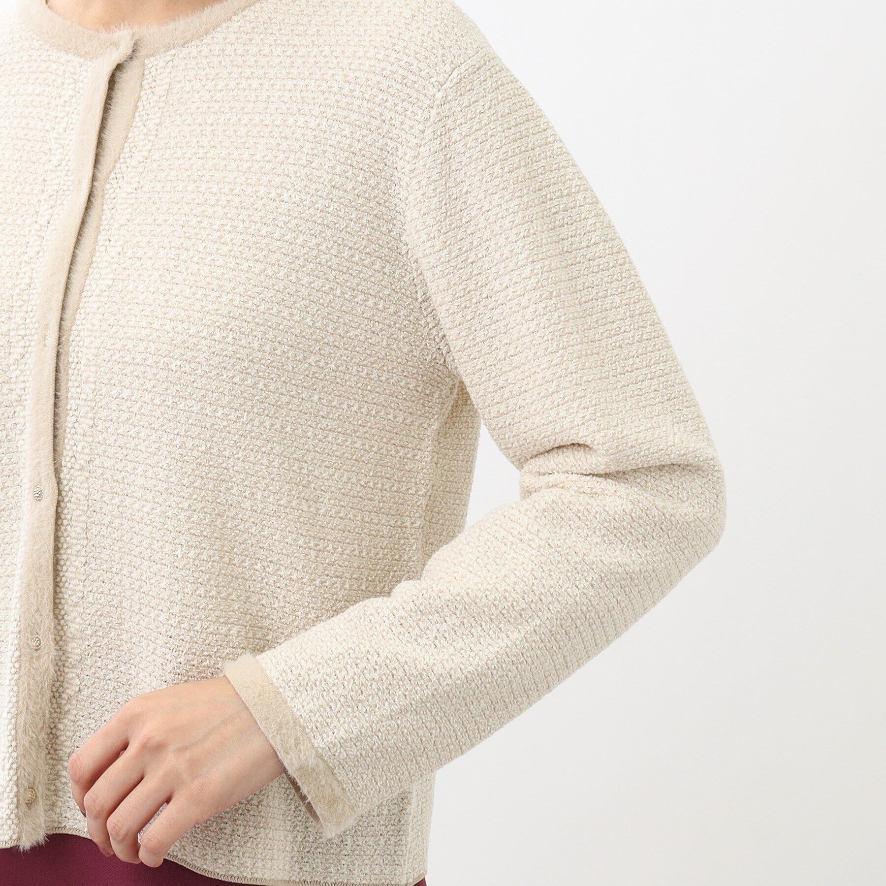 Reflect「ツイード風カーディガンジャケット」|カーディガン|