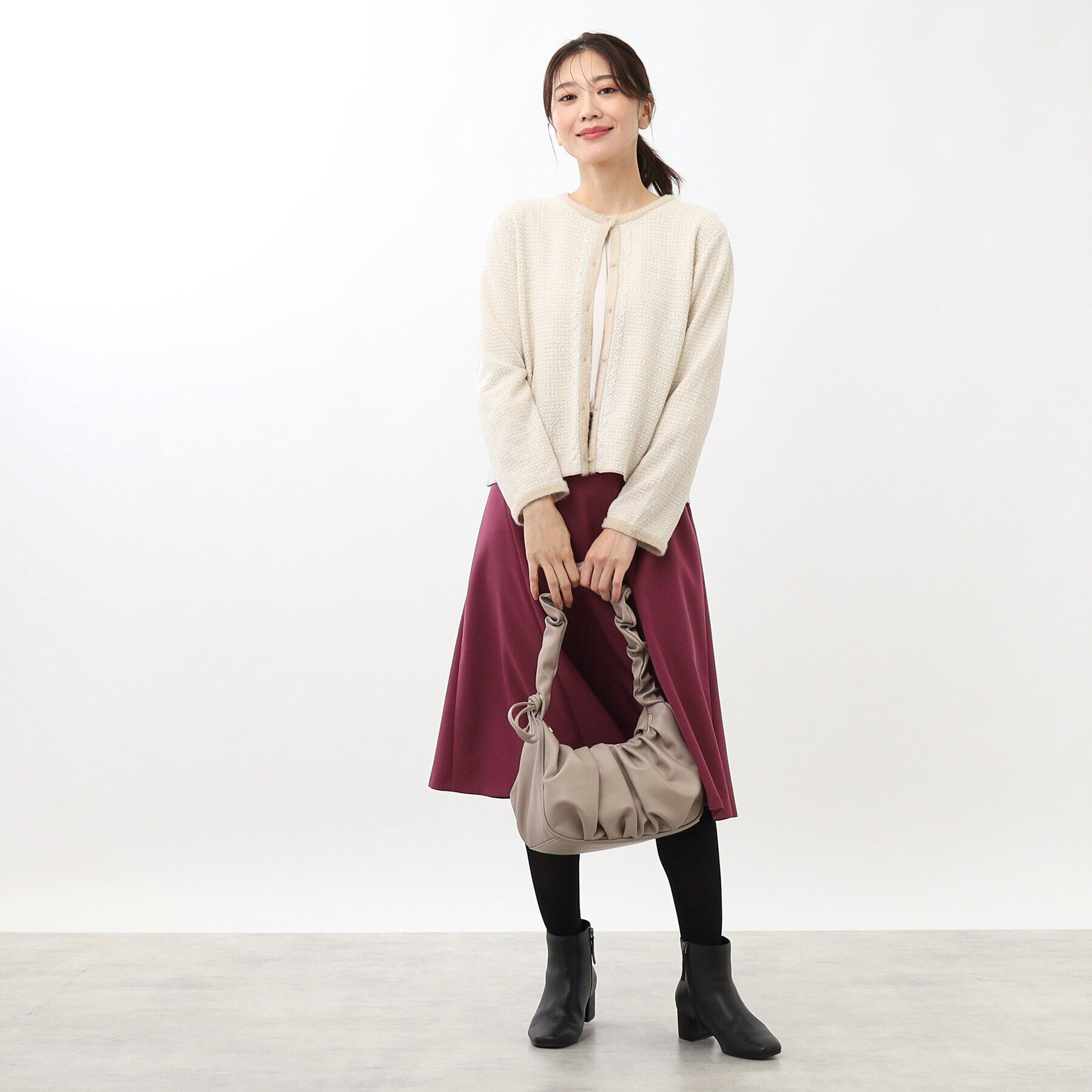 Reflect「ツイード風カーディガンジャケット」|カーディガン|