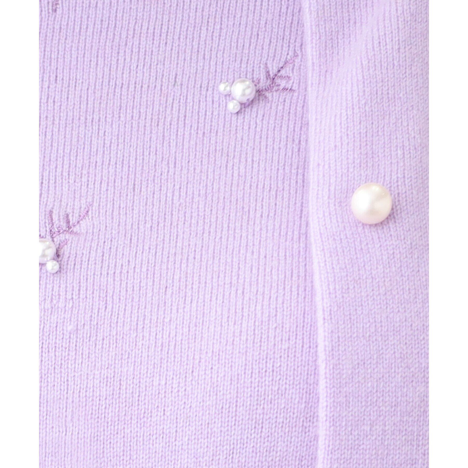Reflect「【WEB限定カラーあり／洗える／アンサンブル】パール調刺繍ニット＋カーディガン」|カーディガン|