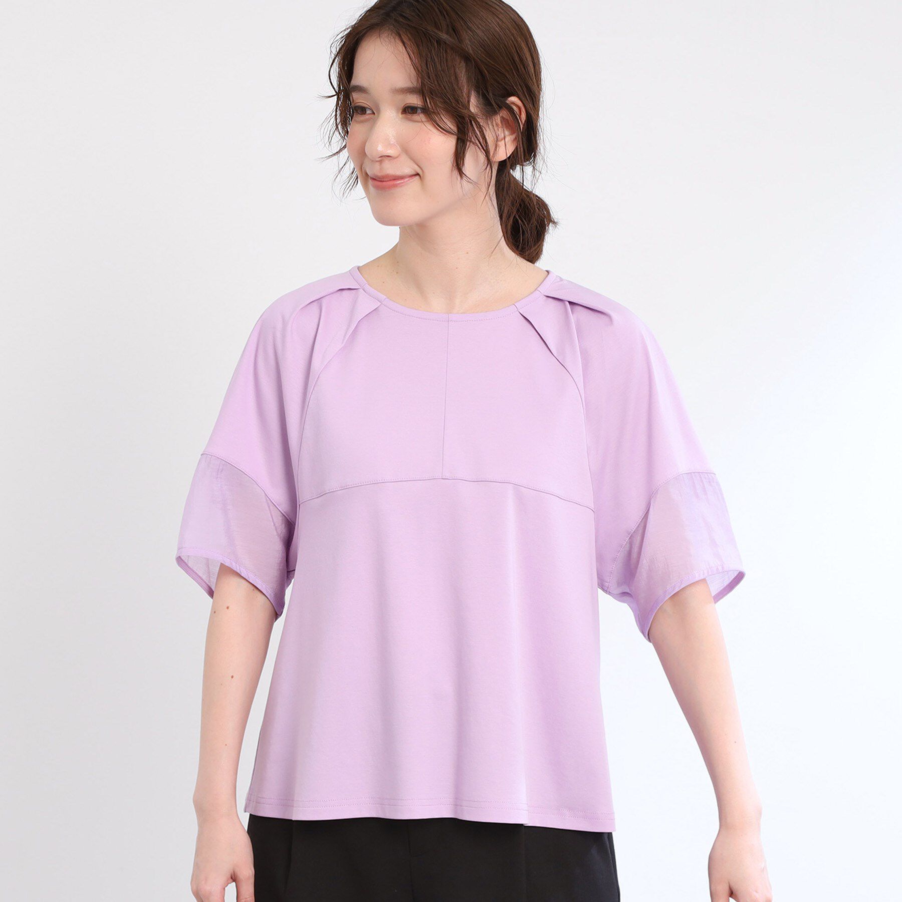 Reflect「【夏SALE／E‐QUALITY／手洗い可】シアーラグランプルオーバー」|Tシャツ・カットソー|