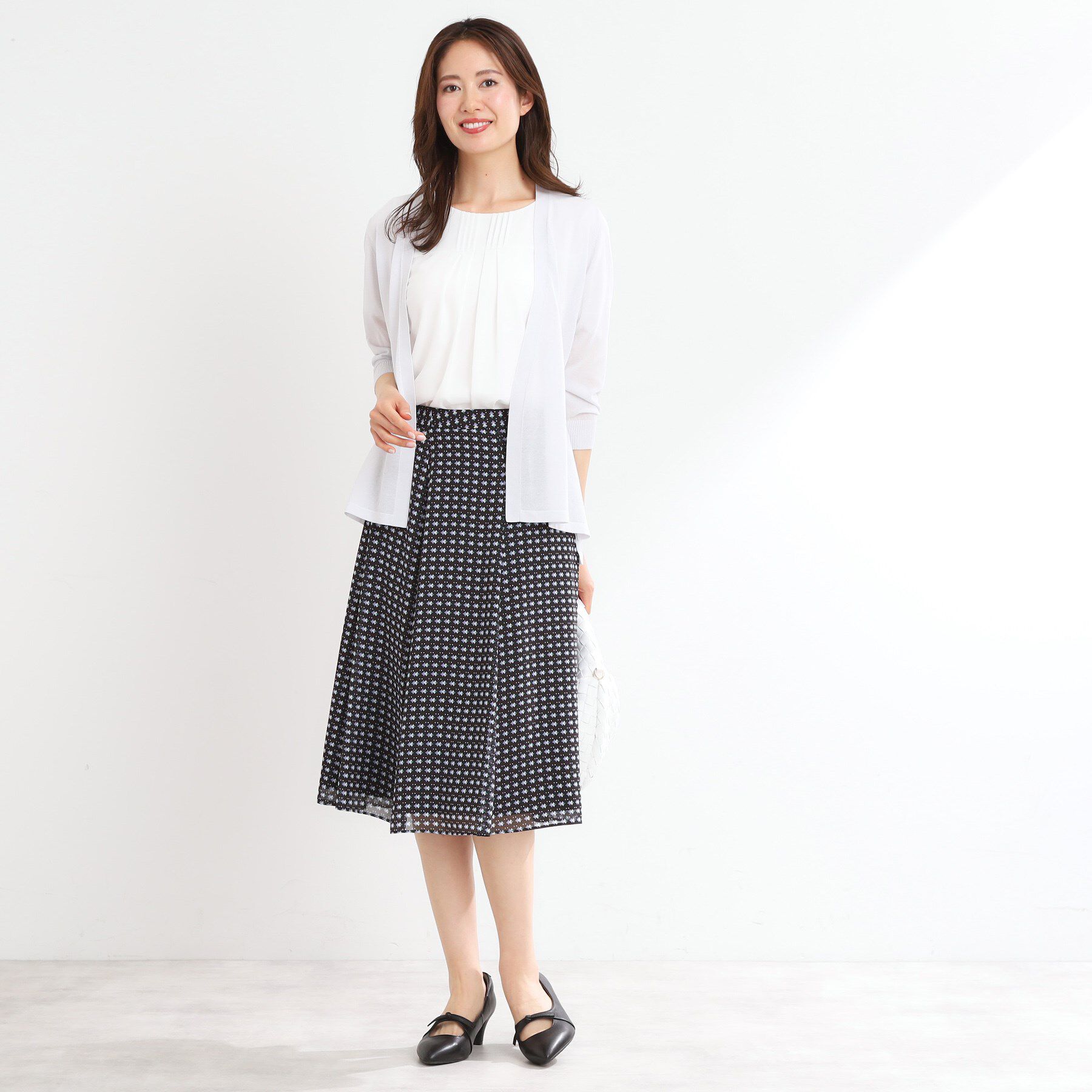 Reflect「【WEB先行カラーあり／手洗い可】涼しげスリットカーディガン」|カーディガン|