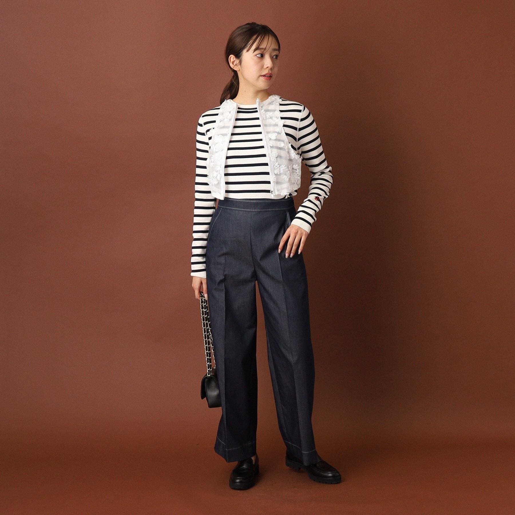 DRESSTERIOR「provoke（プロヴォーク）tulle lace N／S blouse」|シャツ・ブラウス|