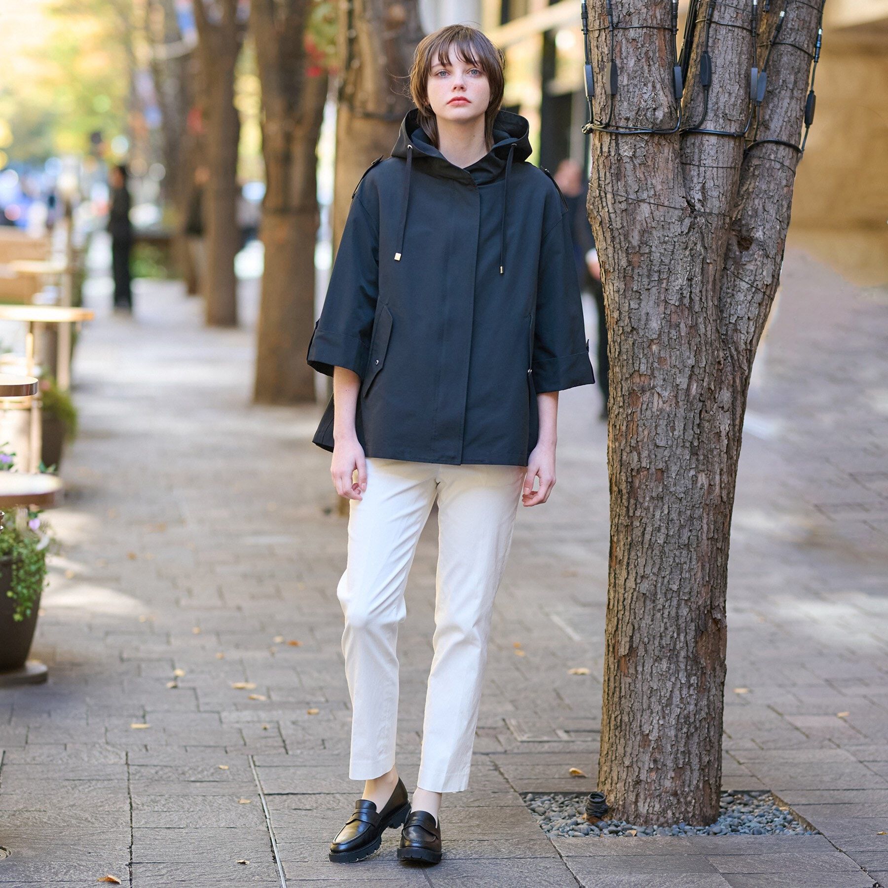 DRESSTERIOR「レインプルーフＡラインモッズパーカ」|ブルゾン・スタジャン|