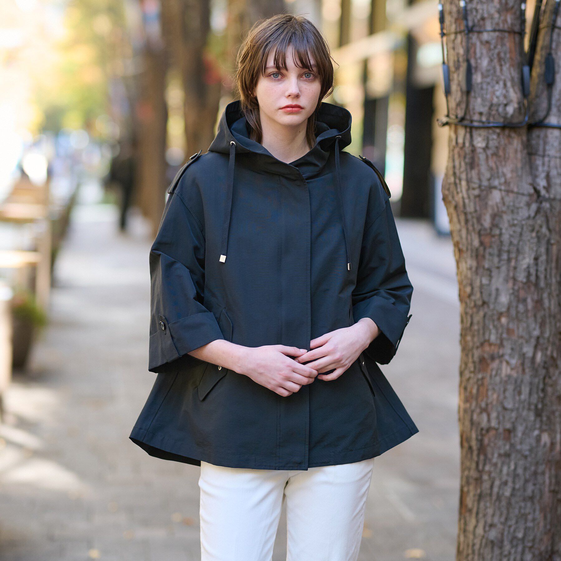 DRESSTERIOR「レインプルーフＡラインモッズパーカ」|ブルゾン・スタジャン|