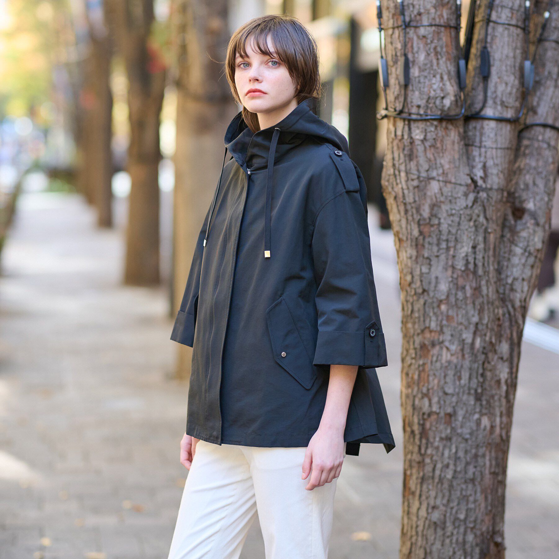 DRESSTERIOR「レインプルーフＡラインモッズパーカ」|ブルゾン・スタジャン|