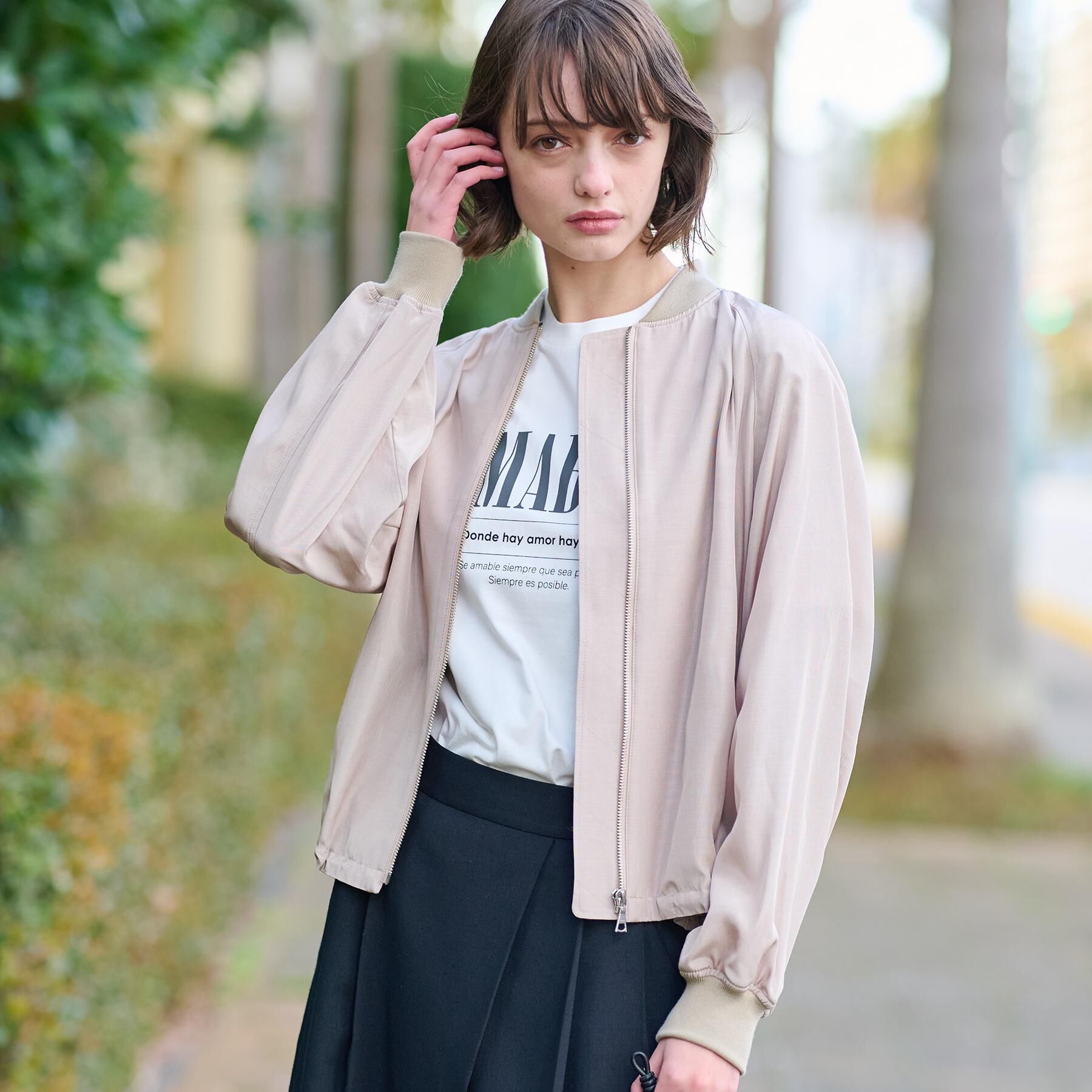 DRESSTERIOR「【サステナブル】2WAYシルエットMA1」|ブルゾン・スタジャン|