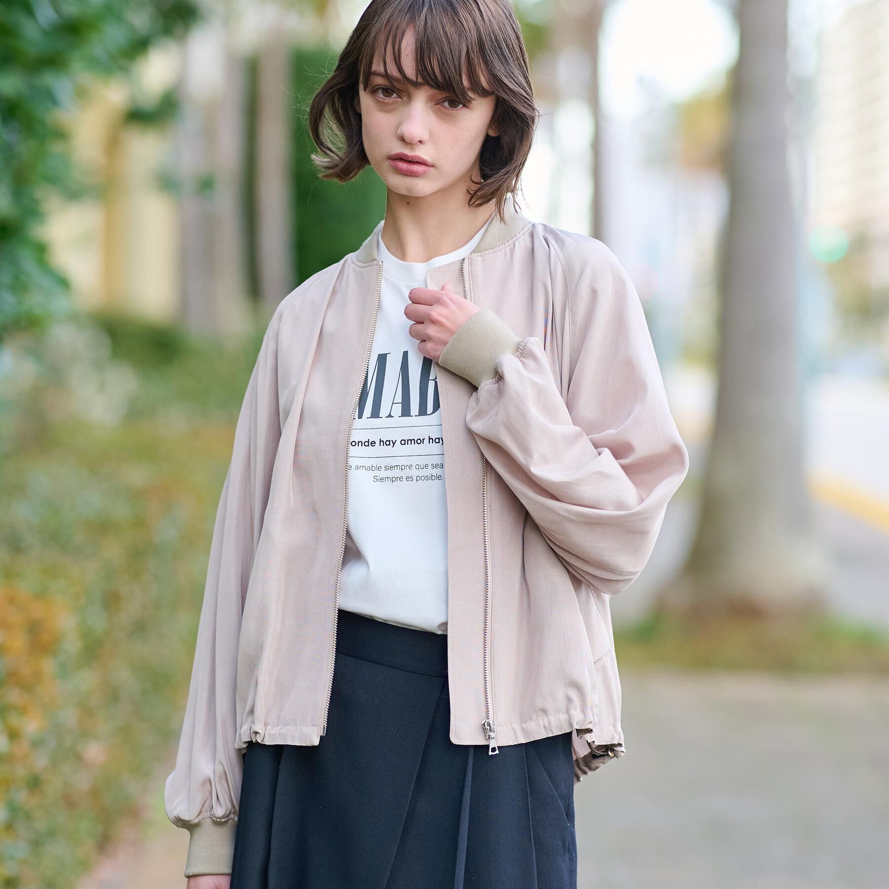 DRESSTERIOR「【サステナブル】2WAYシルエットMA1」|ブルゾン・スタジャン|