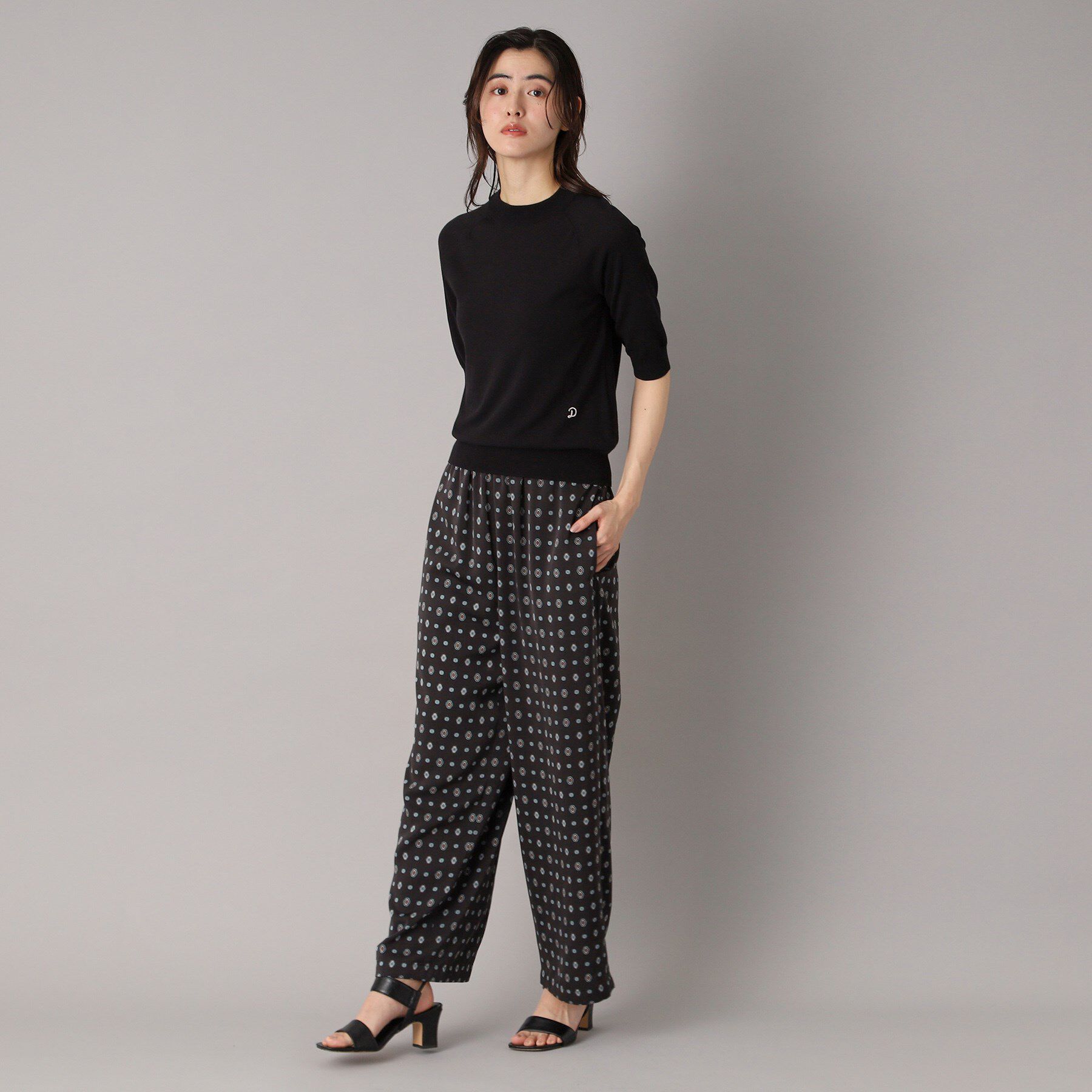 DRESSTERIOR「【定番/洗える】コットンシルク混ハーフスリーブ」|ニット・セーター|