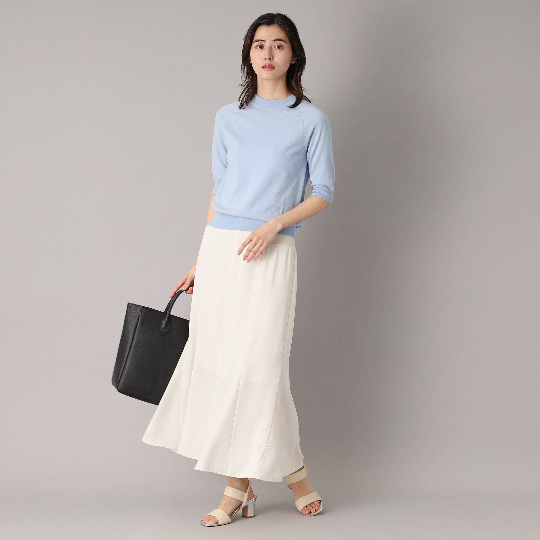 DRESSTERIOR「【定番/洗える】コットンシルク混ハーフスリーブ」|ニット・セーター|