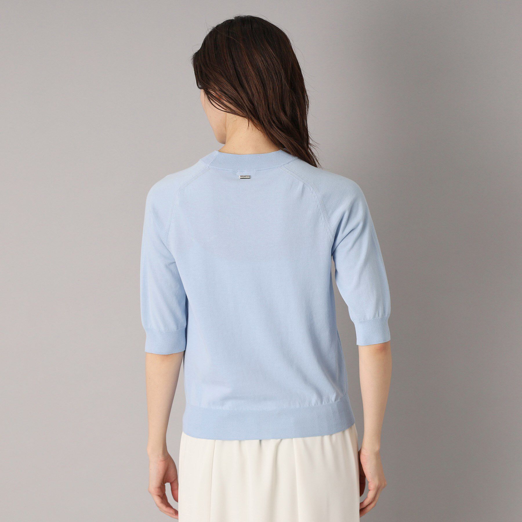 DRESSTERIOR「【定番/洗える】コットンシルク混ハーフスリーブ」|ニット・セーター|