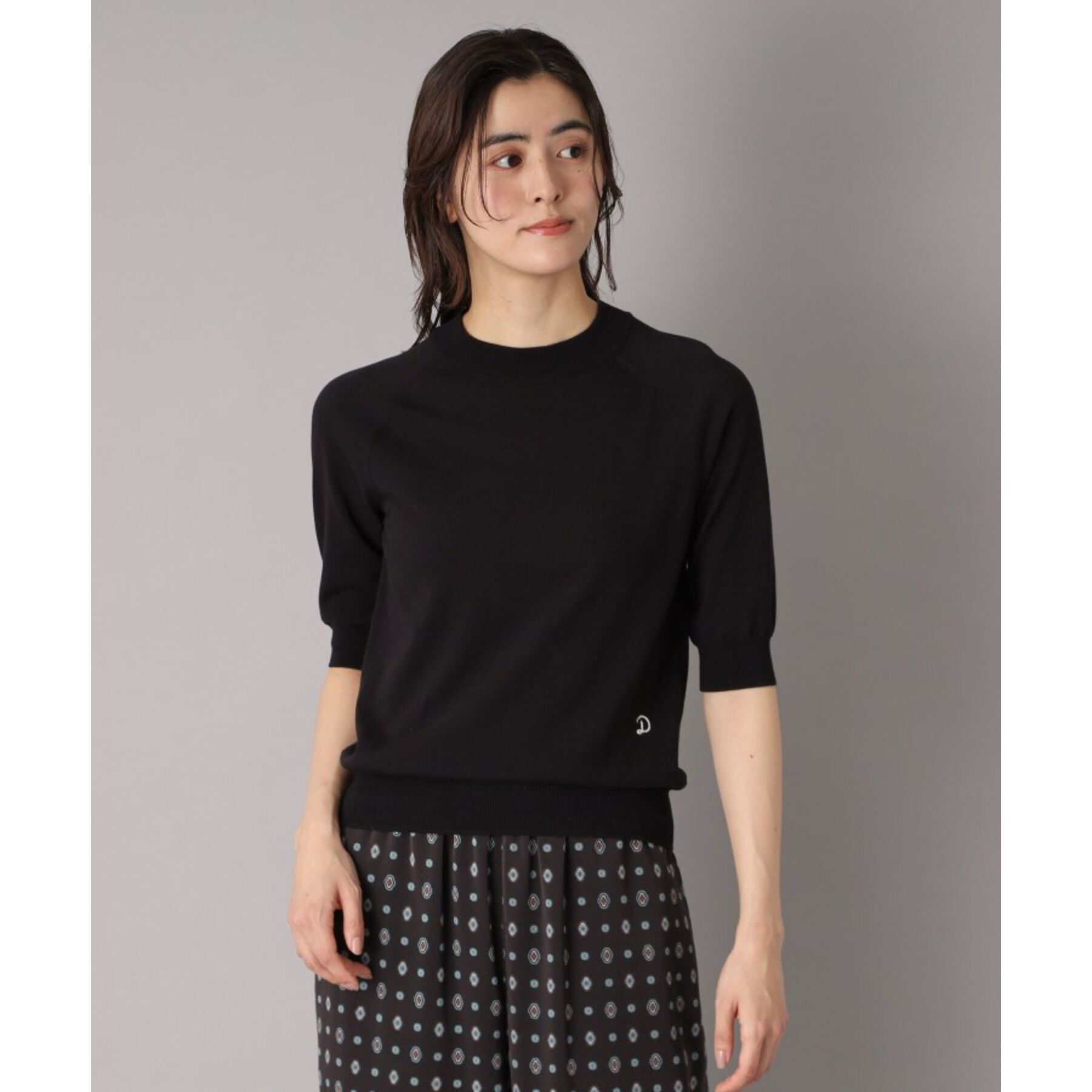 DRESSTERIOR「【定番/洗える】コットンシルク混ハーフスリーブ」|ニット・セーター|